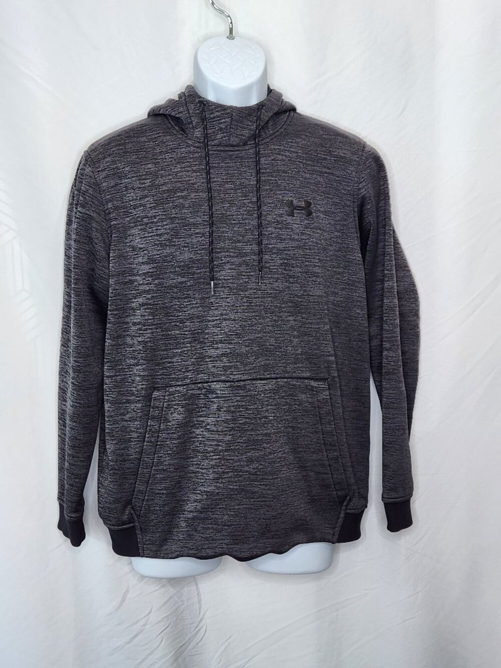 Under Armour Coldgear Hoodie Sweatshirt Mens Medium M Gray Loose Fit UA JJ07